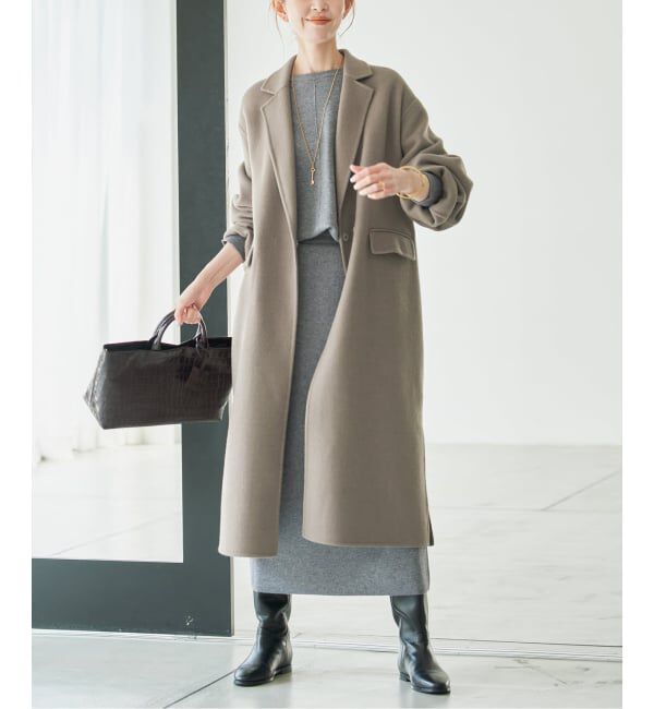 SLOBE IENA「《シリーズあり/追加予約》souple woolダブルフェイスチェスターコート」|チェスターコート|
