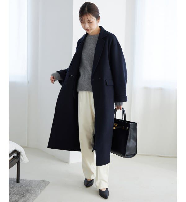 SLOBE IENA「《シリーズあり/追加予約》souple woolダブルフェイスチェスターコート」|チェスターコート|
