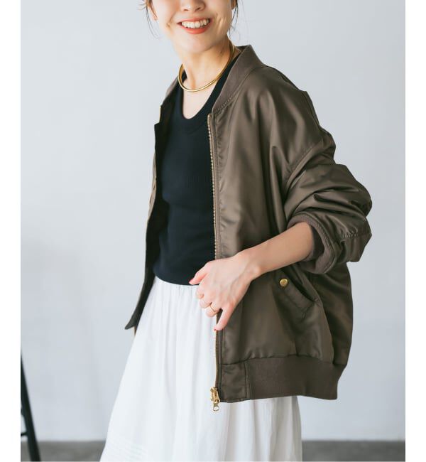 Spick and Span「《追加予約》ナイロンダブルジップブルゾン」|その他|