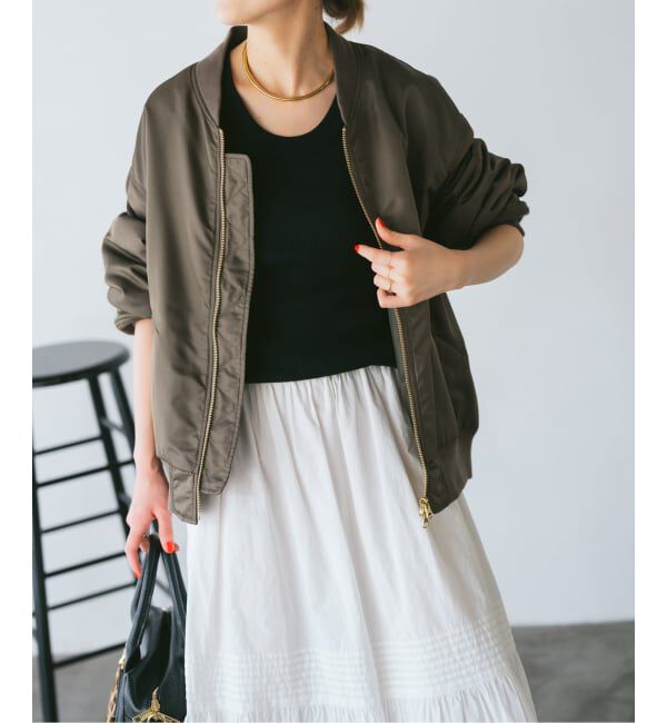 Spick and Span「《追加予約》ナイロンダブルジップブルゾン」|その他|