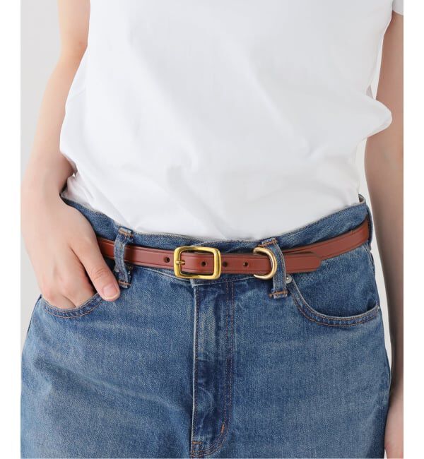 FRAMeWORK「TORY LEATHER/トリーレザー 3/4WIDE PLAIN CREASED BELT」|ベルト|