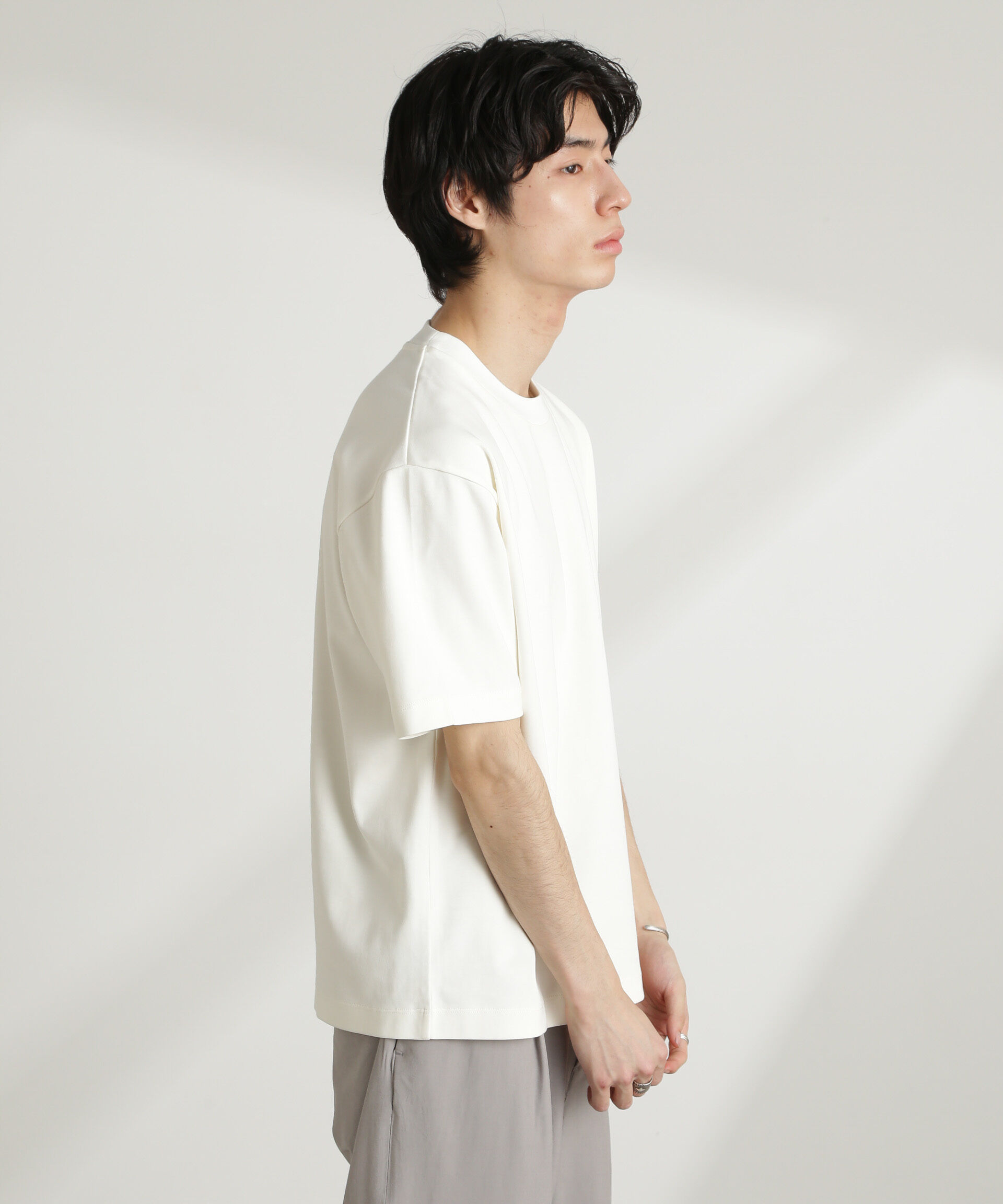 nano･universe「ダブルスムースクルーネックBIGTシャツ 半袖」|Tシャツ・カットソー|