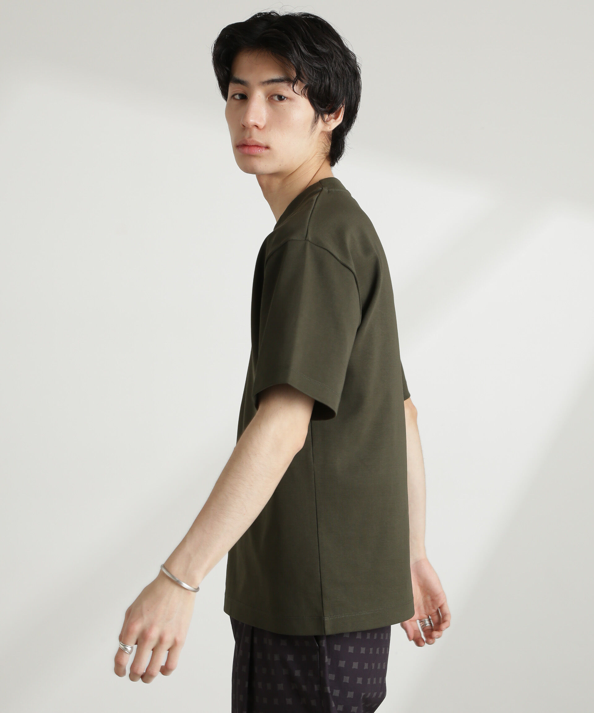 nano･universe「ダブルスムースクルーネックBIGTシャツ 半袖」|Tシャツ・カットソー|