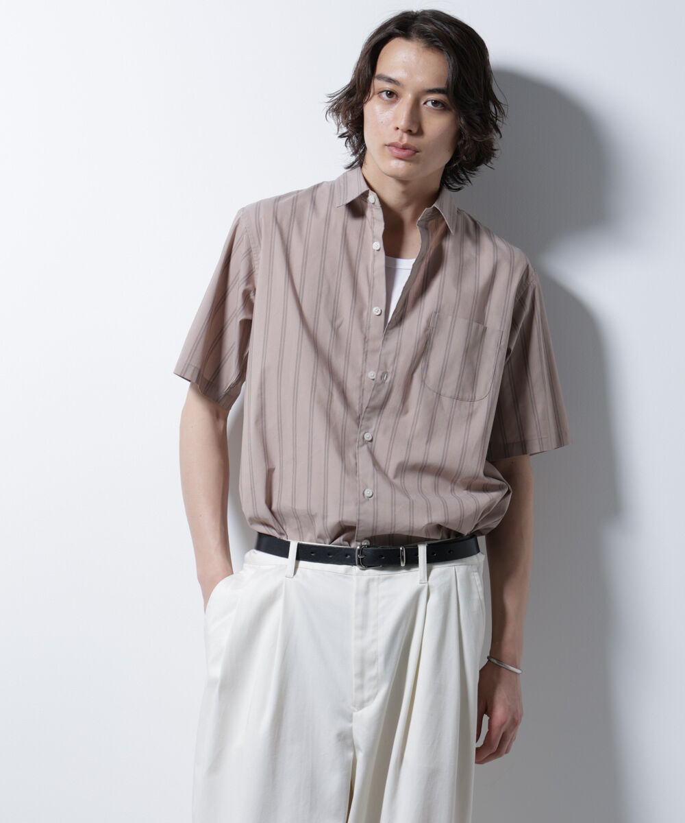 NANO universe「「ICE FLOW LINEN」バリエーションシャツ 半袖」|シャツ・ブラウス|