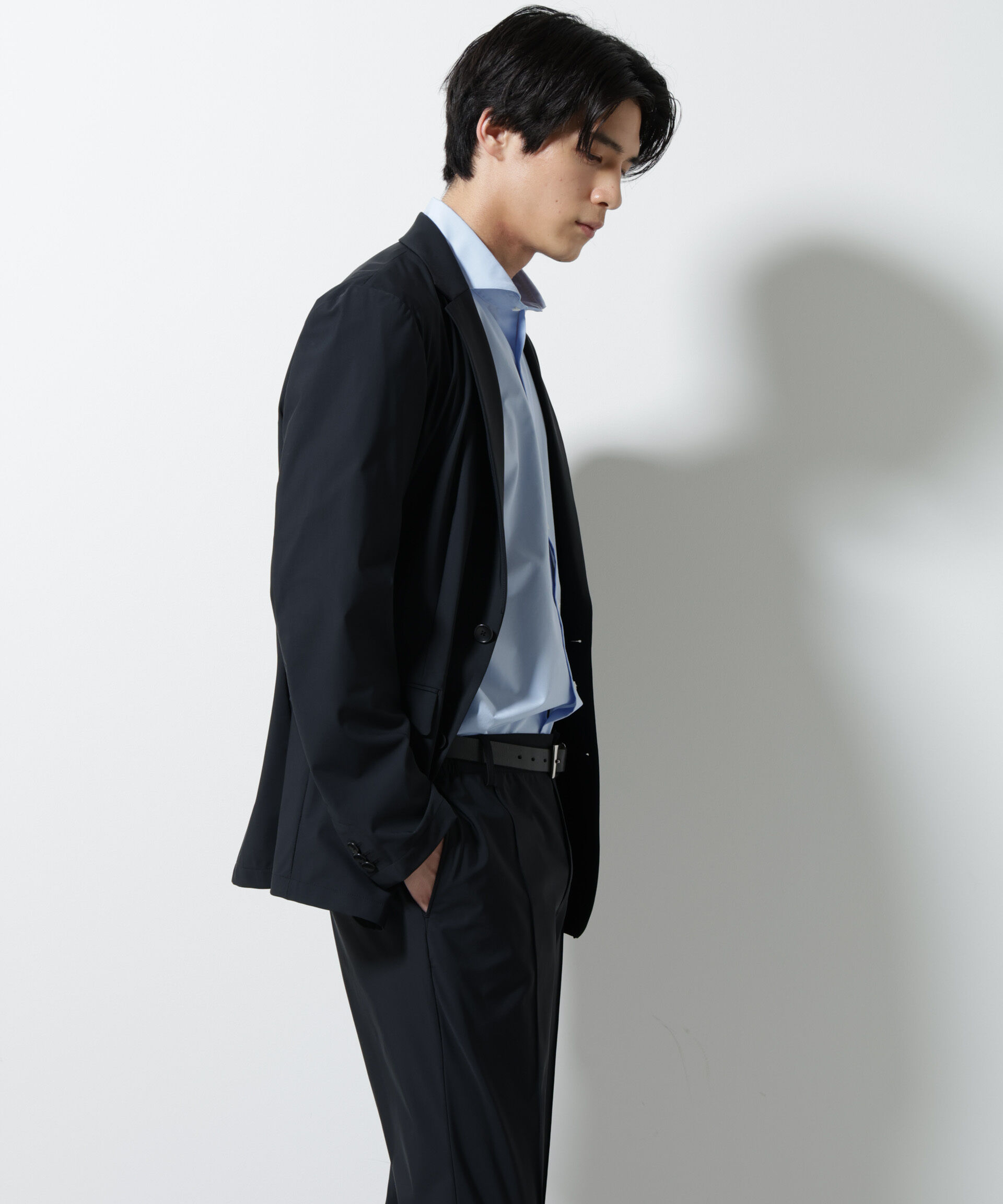 NANO universe「｢N JACKET PREMIUM｣ｸｰﾙﾀｯﾁ4WAYｽﾄﾚｯﾁｼﾞｬｹｯﾄ撥水(ｾｯﾄｱｯ 」|スーツ|