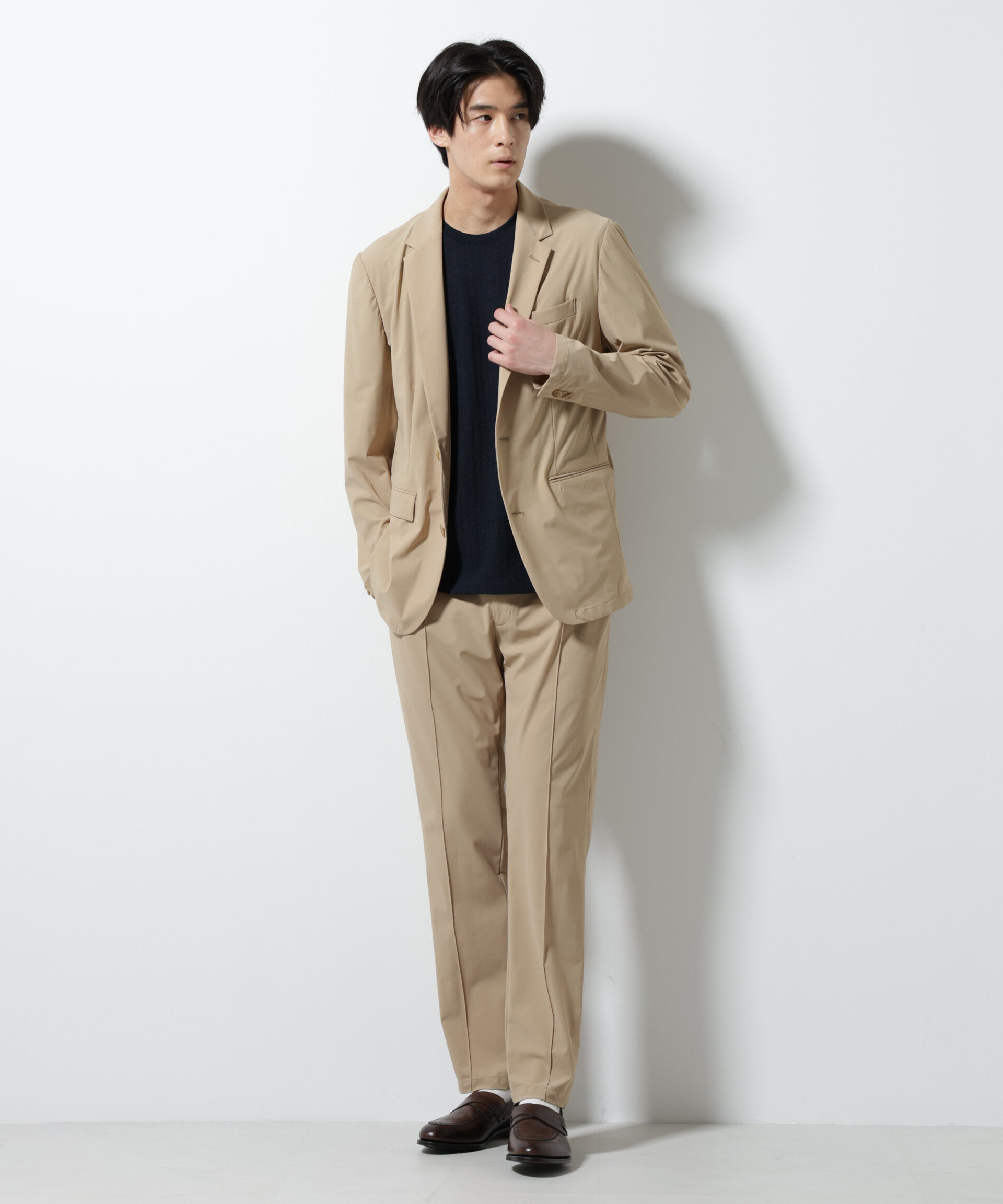 NANO universe「｢N JACKET PREMIUM｣ｸｰﾙﾀｯﾁ4WAYｽﾄﾚｯﾁｼﾞｬｹｯﾄ撥水(ｾｯﾄｱｯ 」|スーツ|