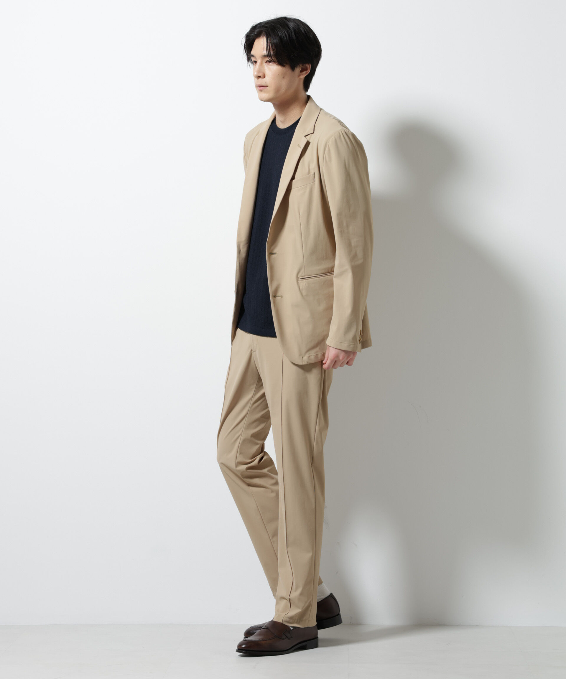 NANO universe「｢N JACKET PREMIUM｣ｸｰﾙﾀｯﾁ4WAYｽﾄﾚｯﾁｼﾞｬｹｯﾄ撥水(ｾｯﾄｱｯ 」|スーツ|