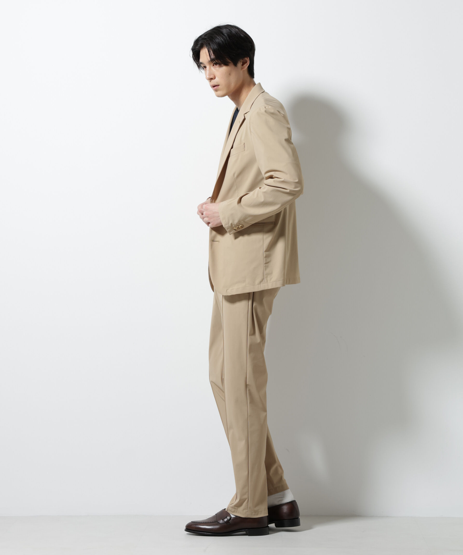 NANO universe「｢N JACKET PREMIUM｣ｸｰﾙﾀｯﾁ4WAYｽﾄﾚｯﾁｼﾞｬｹｯﾄ撥水(ｾｯﾄｱｯ 」|スーツ|