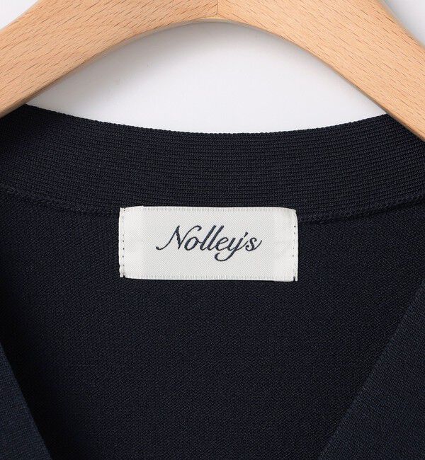 NOLLEY'S「《手洗い可能》ペプラムタフタVネックカーディガン」|カーディガン|