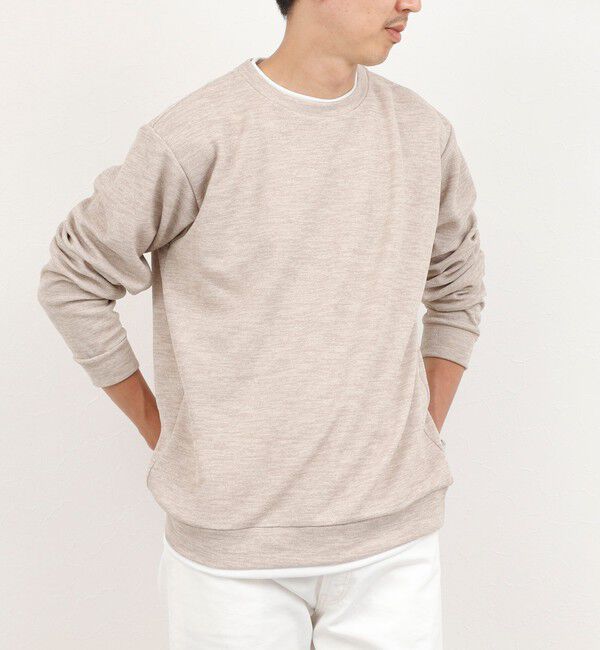 NOLLEY'S goodman「メランジＷフェイスダブルカラー LS Tee 26AW」|Tシャツ・カットソー|グレーベージュ