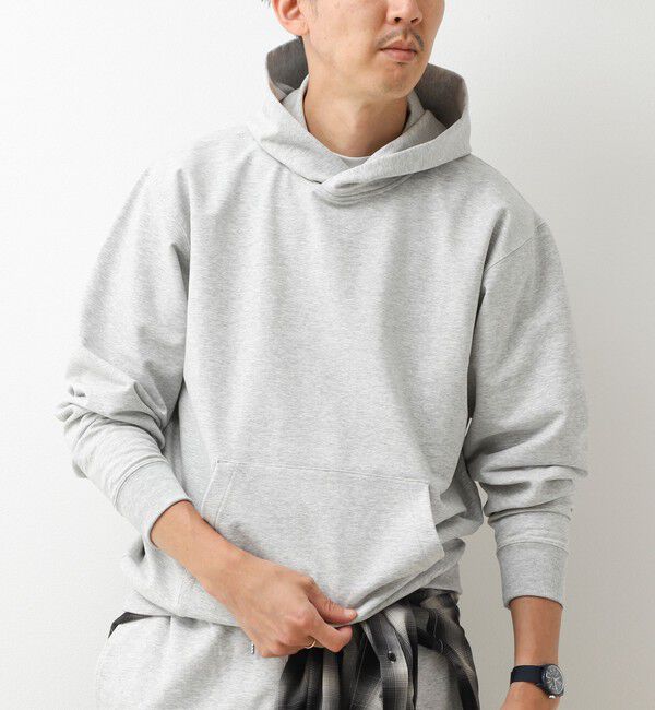 NOLLEY'S goodman「度詰ミニ裏毛ストレッチスウェットフーディー 26AW」|パーカー|ライトグレー