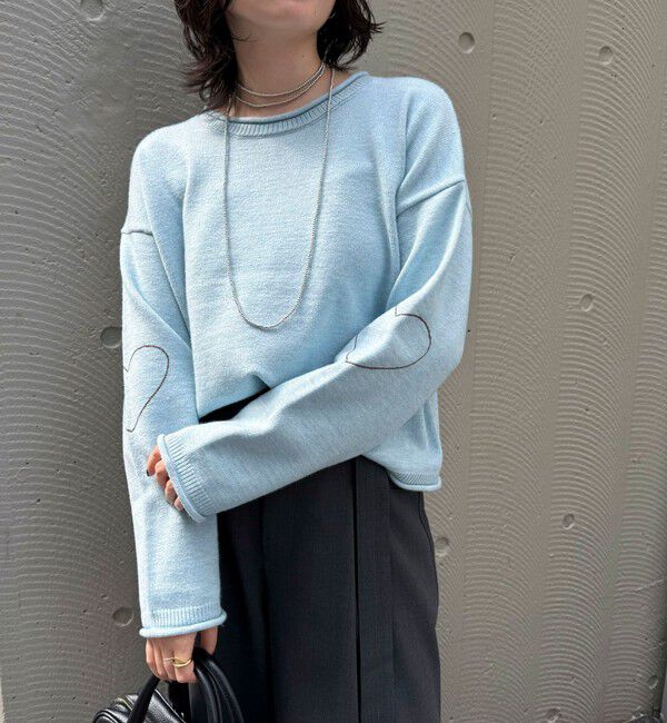 fredy emue「《WEB限定》ハートステッチニットプルオーバー」|ニット・セーター|