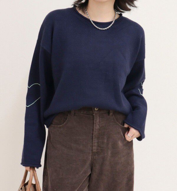 fredy emue「《WEB限定》ハートステッチニットプルオーバー」|ニット・セーター|