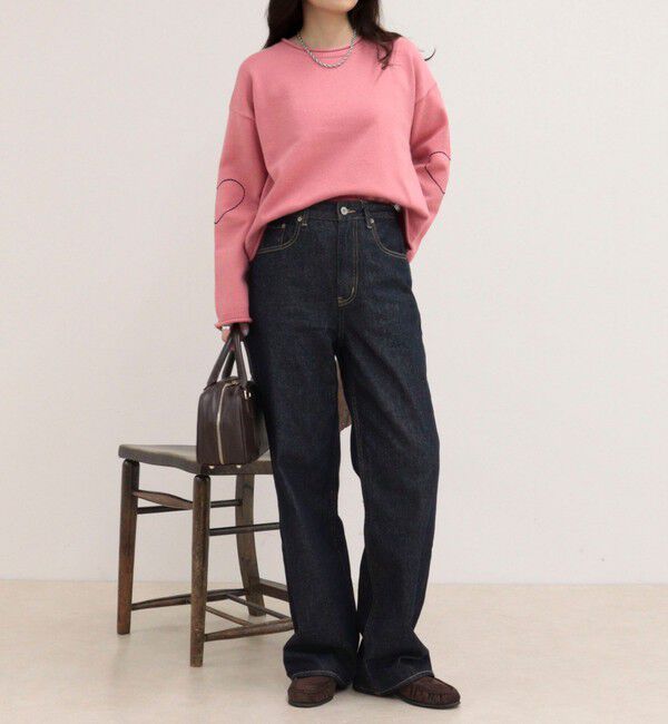 fredy emue「《WEB限定》ハートステッチニットプルオーバー」|ニット・セーター|