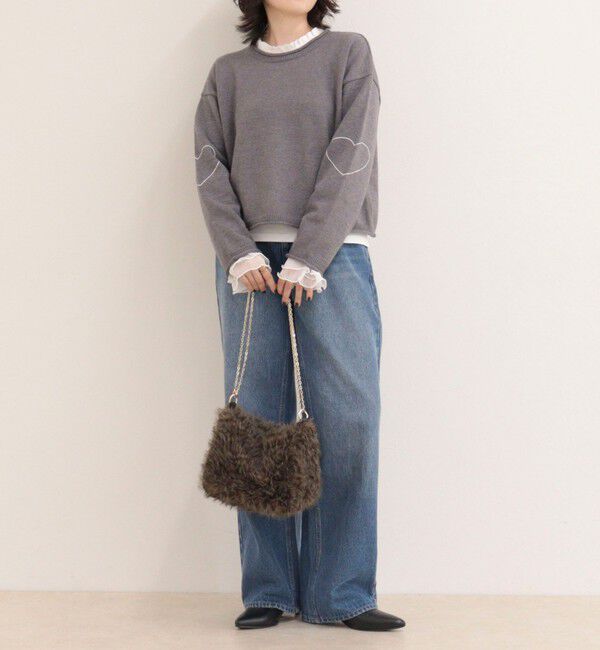 fredy emue「《WEB限定》ハートステッチニットプルオーバー」|ニット・セーター|