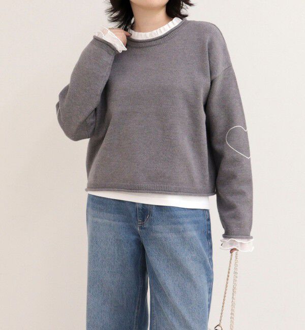 fredy emue「《WEB限定》ハートステッチニットプルオーバー」|ニット・セーター|