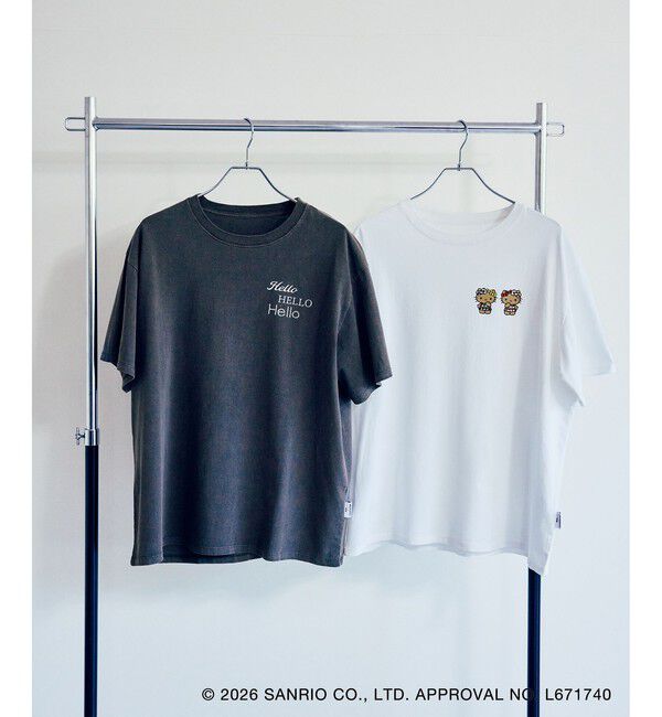 VIS「【HELLO KITTY&times;VIS】日焼けデザイン ハローキティビッグTシャツ」|Tシャツ・カットソー|