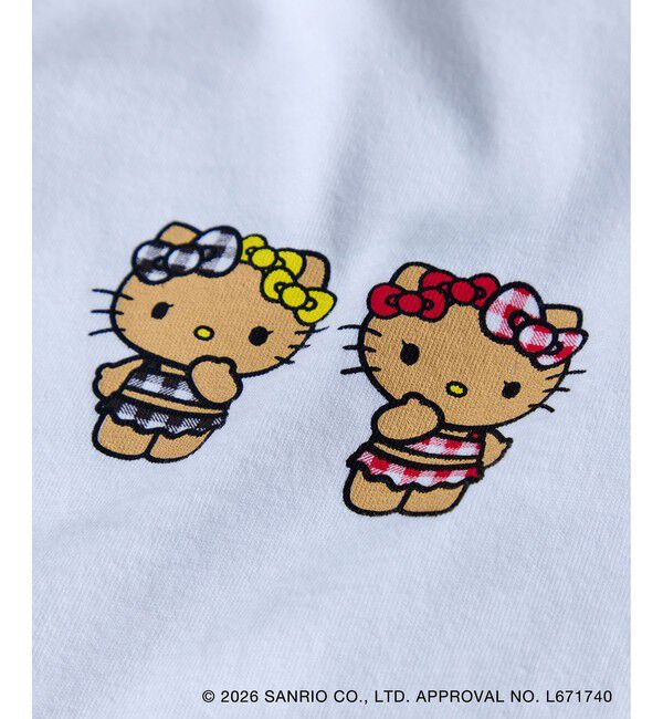 VIS「【HELLO KITTY&times;VIS】日焼けデザイン ハローキティビッグTシャツ」|Tシャツ・カットソー|