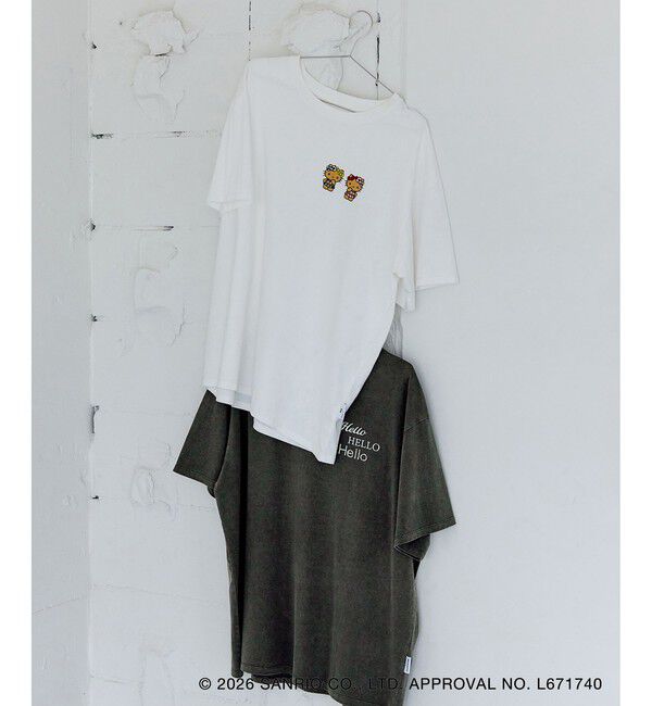 VIS「【HELLO KITTY&times;VIS】日焼けデザイン ハローキティビッグTシャツ」|Tシャツ・カットソー|