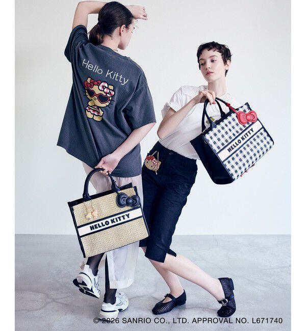 VIS「【HELLO KITTY&times;VIS】日焼けデザイン ハローキティビッグTシャツ」|Tシャツ・カットソー|