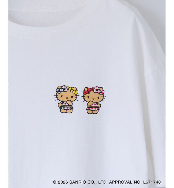 VIS「【HELLO KITTY&times;VIS】日焼けデザイン ハローキティビッグTシャツ」|Tシャツ・カットソー|