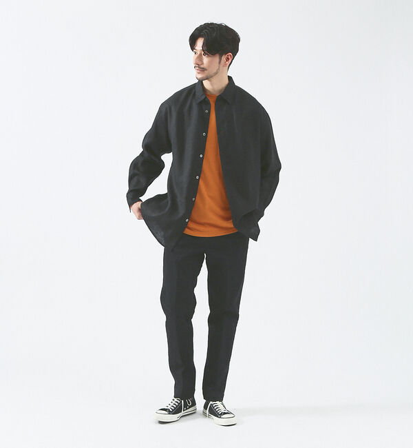 ABAHOUSE「【LUXE Linen Solaro】長袖 リネンシャツ」|シャツ・ブラウス|