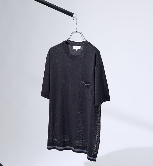 ABAHOUSE「メッシュニット シアーTシャツ/ サマーニット」|Tシャツ・カットソー|