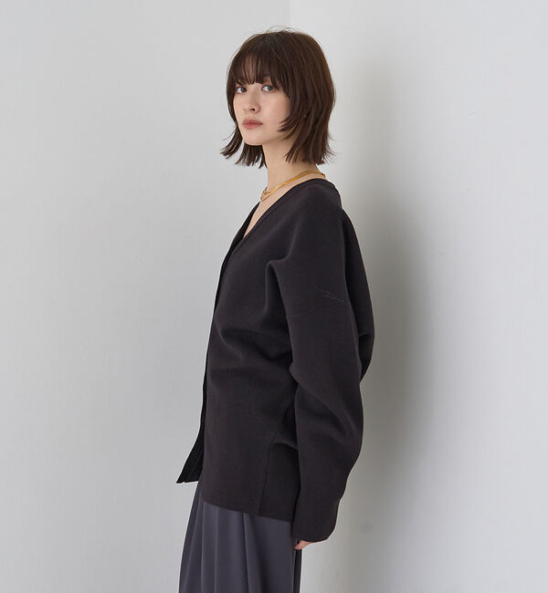 Rouge vif「【追加2/新色登場】変形オーバールーズニットカーディガン」|カーディガン|