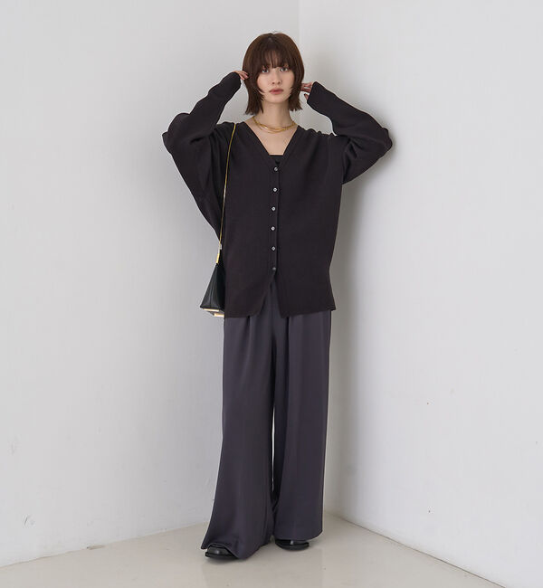 Rouge vif「【追加2/新色登場】変形オーバールーズニットカーディガン」|カーディガン|