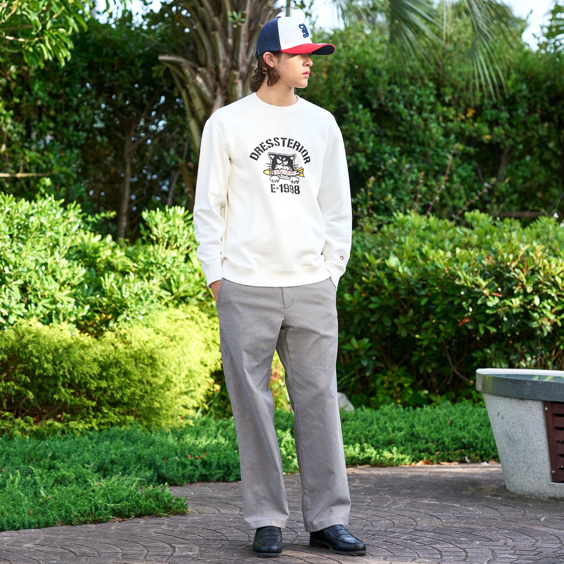DRESSTERIOR「ミサイルキャット 裏起毛スウェットクルーネックTシャツ」|Tシャツ・カットソー|