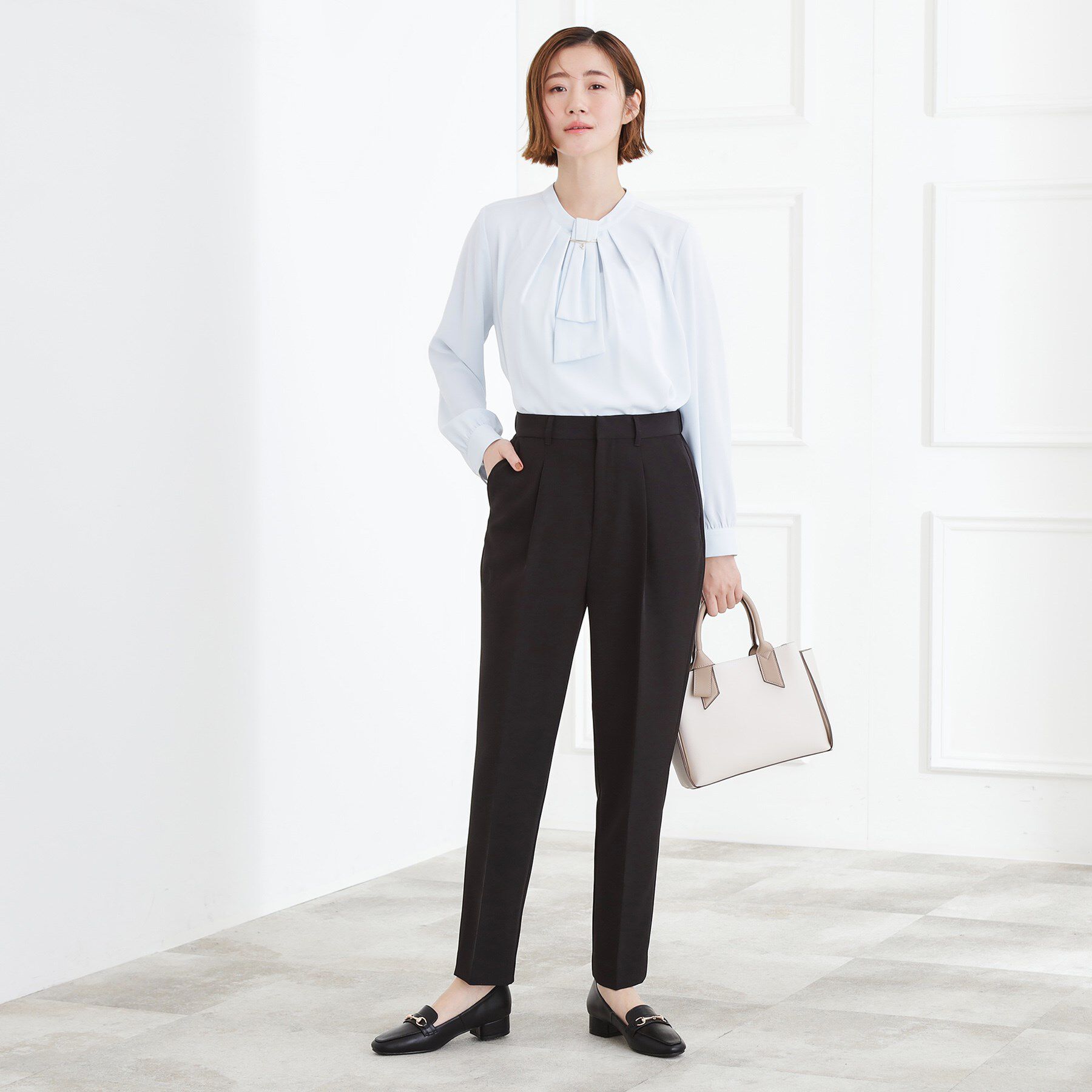 grove「【マシンウォッシュ／防シワ/SS-3L】ストレッチテーパードパンツ」|その他|