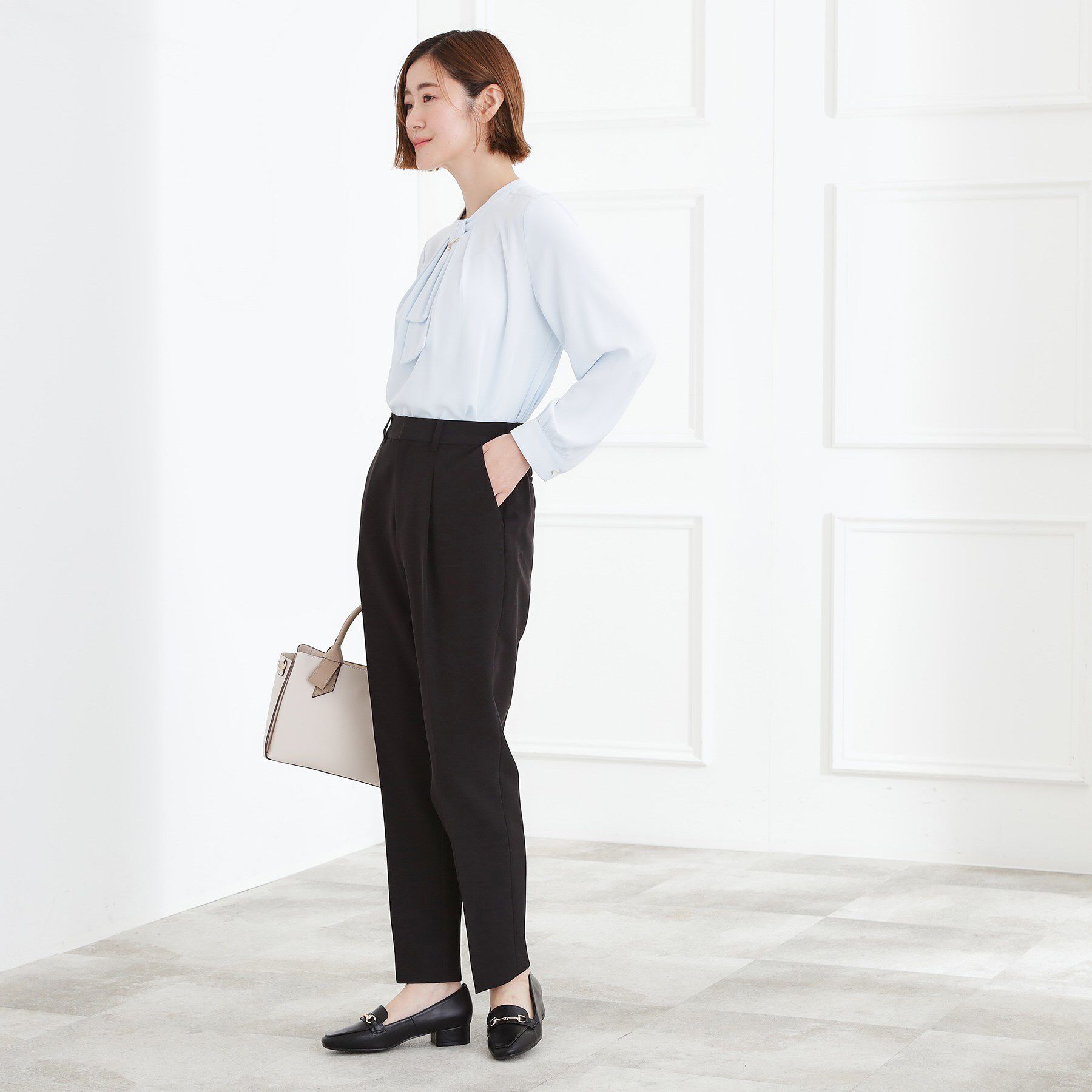 grove「【マシンウォッシュ／防シワ/SS-3L】ストレッチテーパードパンツ」|その他|