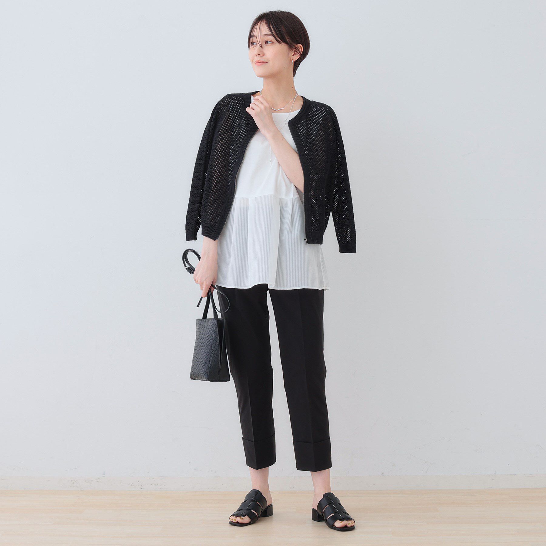 INDIVI「【洗える／レイヤードにも活躍】ペプラムインナートップス」|Tシャツ・カットソー|