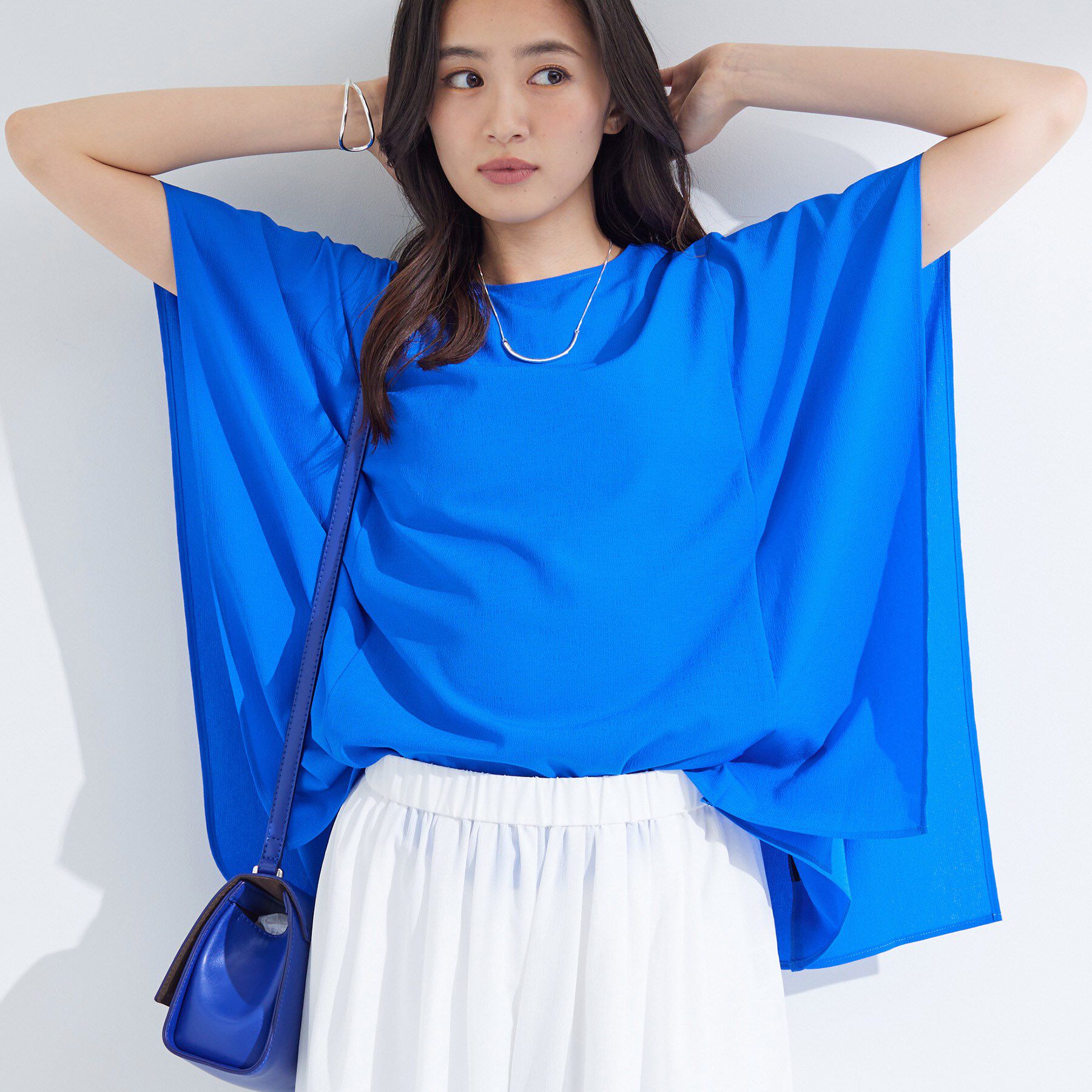 INDIVI「【体型カバー】スクエアブラウス」|シャツ・ブラウス|