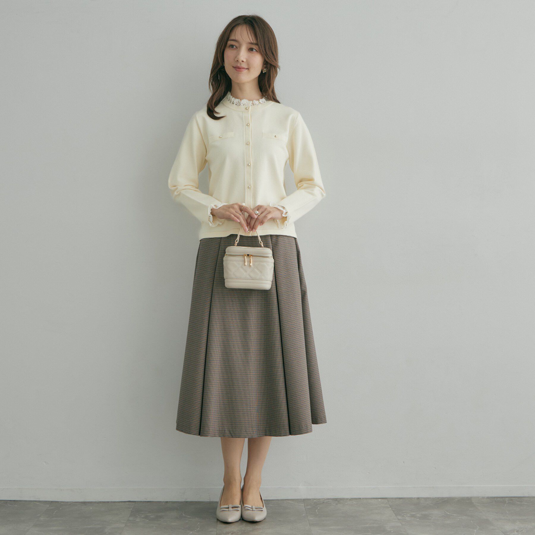 Couture broach「【一枚で華やぐ】レースフリル カーディガン」|カーディガン|