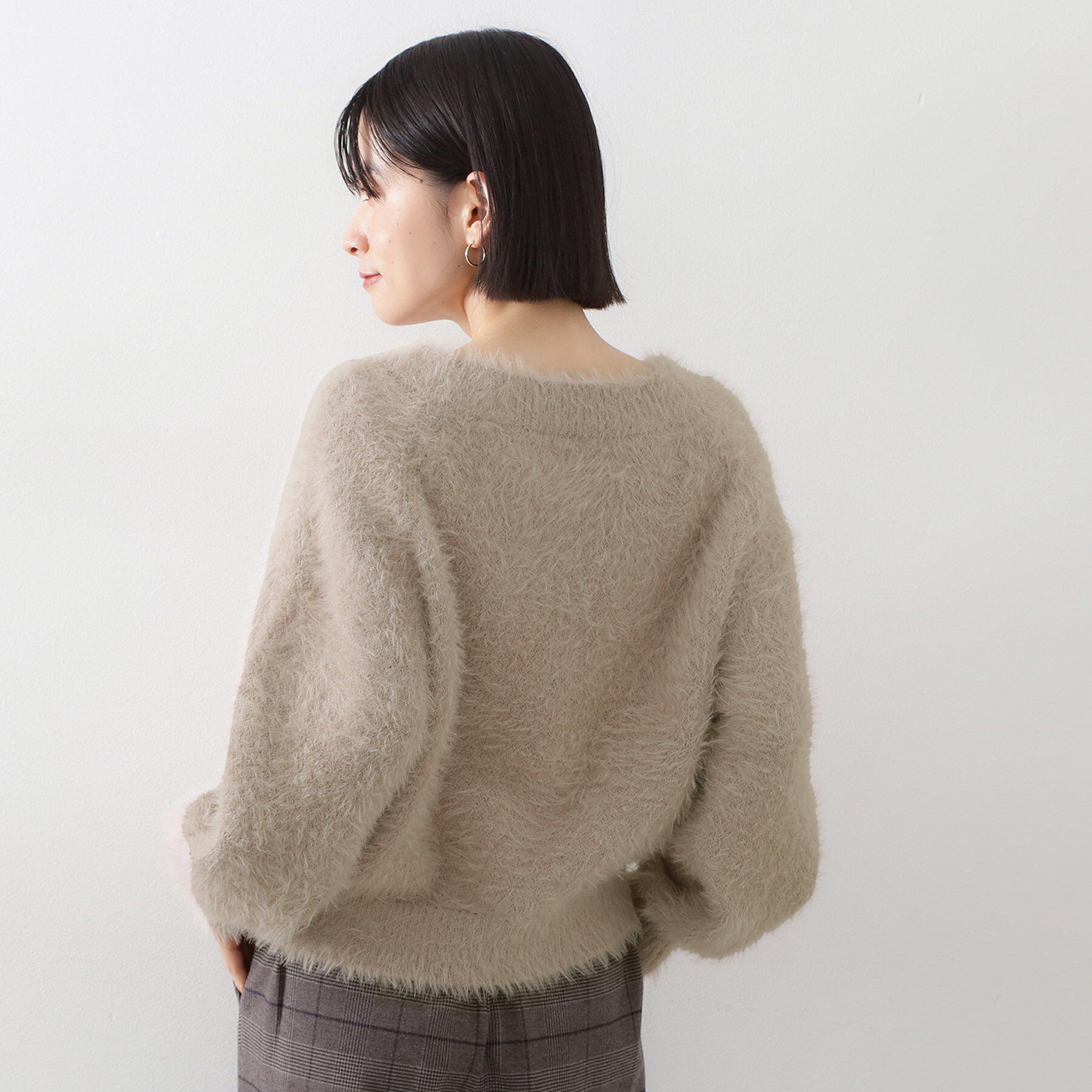 THE SHOP TK「着るたびときめく ふんわりフェザーシャギーニット」|ニット・セーター|