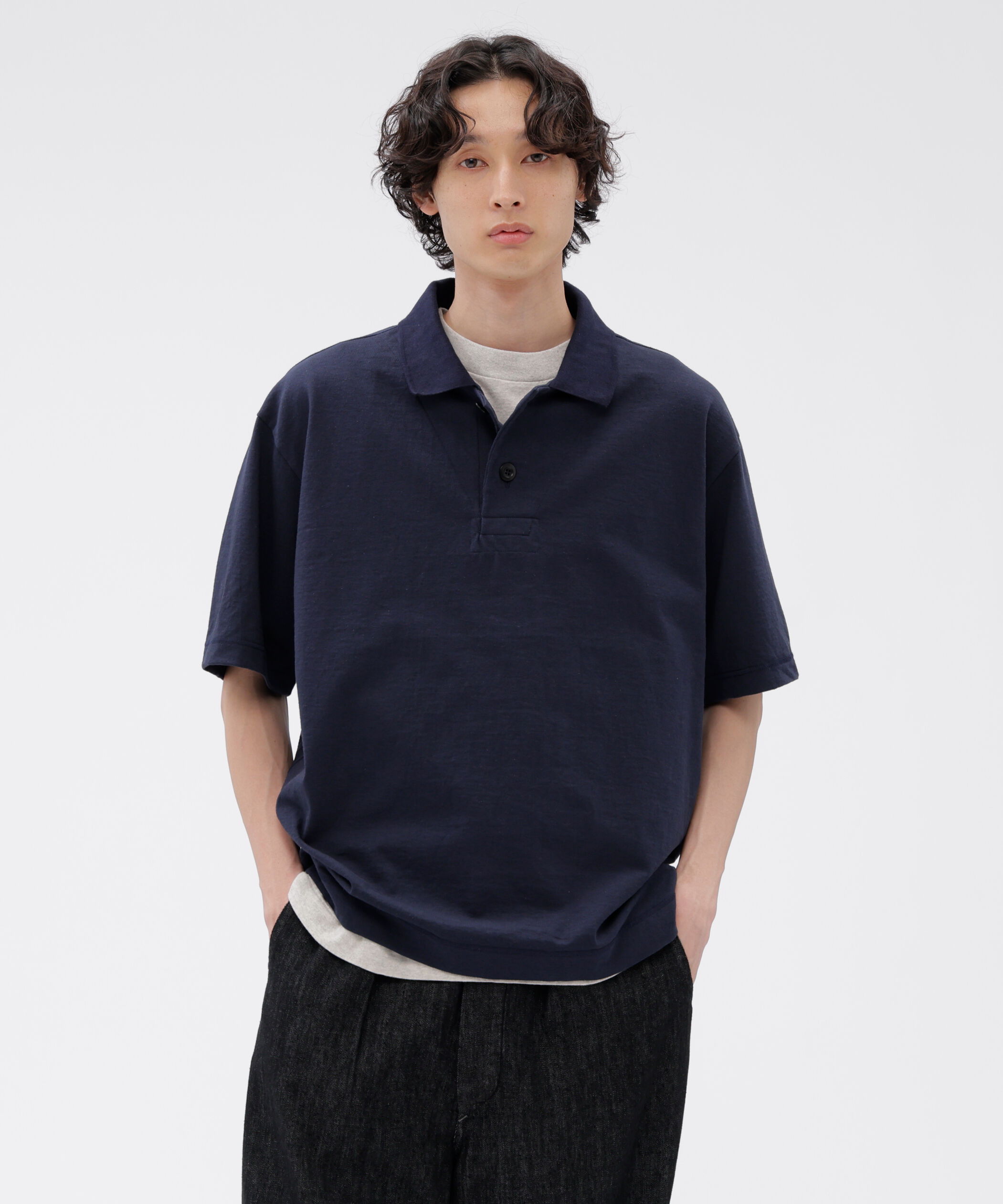 MHL.「MARL COTTON JERSEY TOP」|Tシャツ・カットソー|NAVY