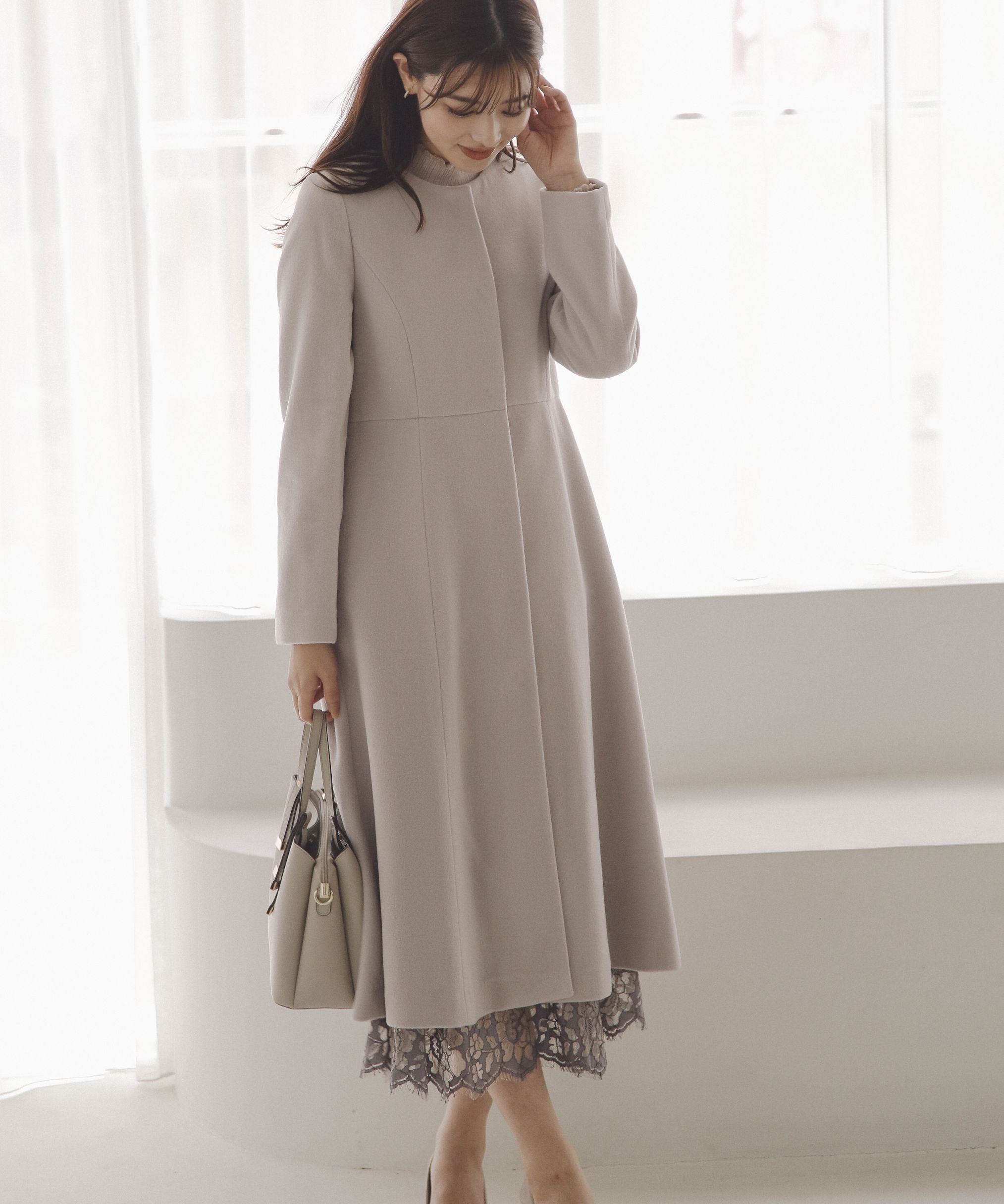 PROPORTION BODY DRESSING「ノーカラーフレアコート」|その他|