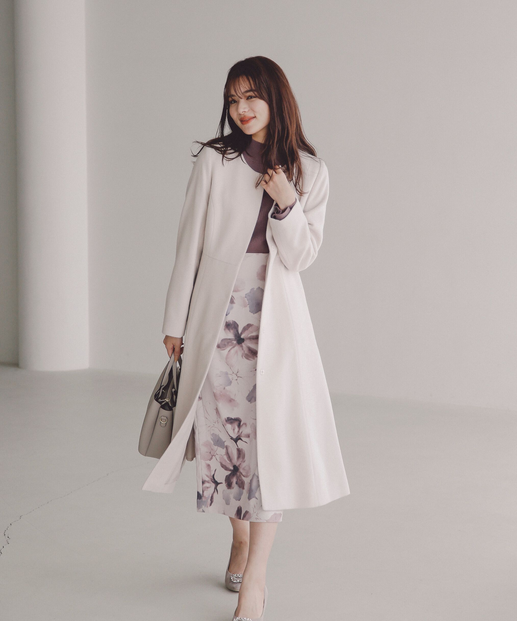 PROPORTION BODY DRESSING「ノーカラーフレアコート」|その他|