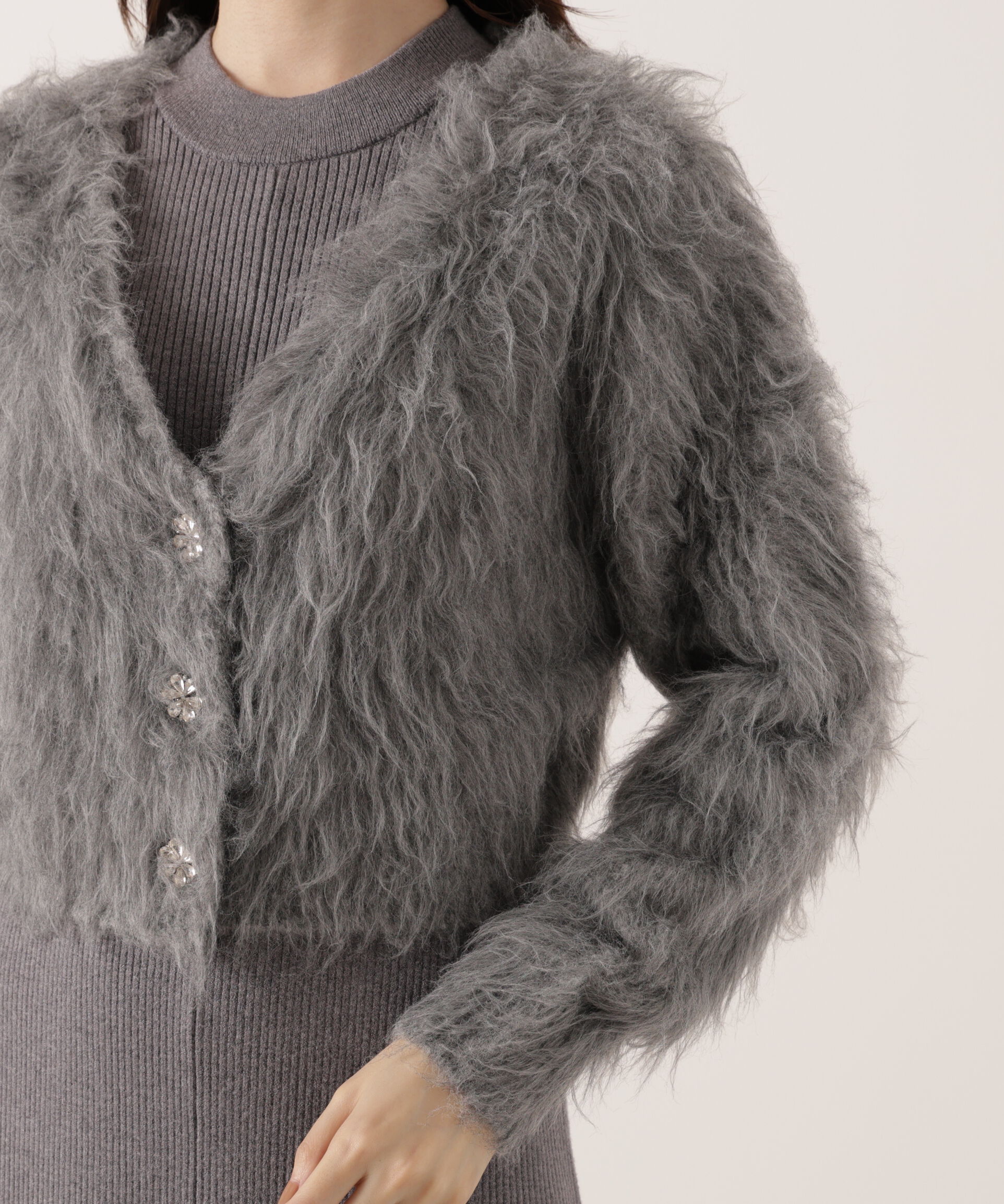 PROPORTION BODY DRESSING「シャギーカーデニットセットアップ 25AW」|ワンピース|