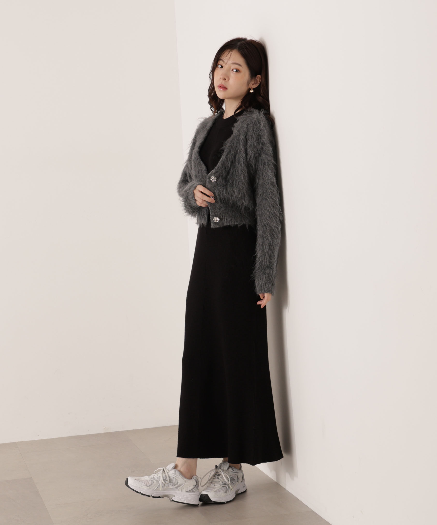 PROPORTION BODY DRESSING「シャギーカーデニットセットアップ 25AW」|ワンピース|