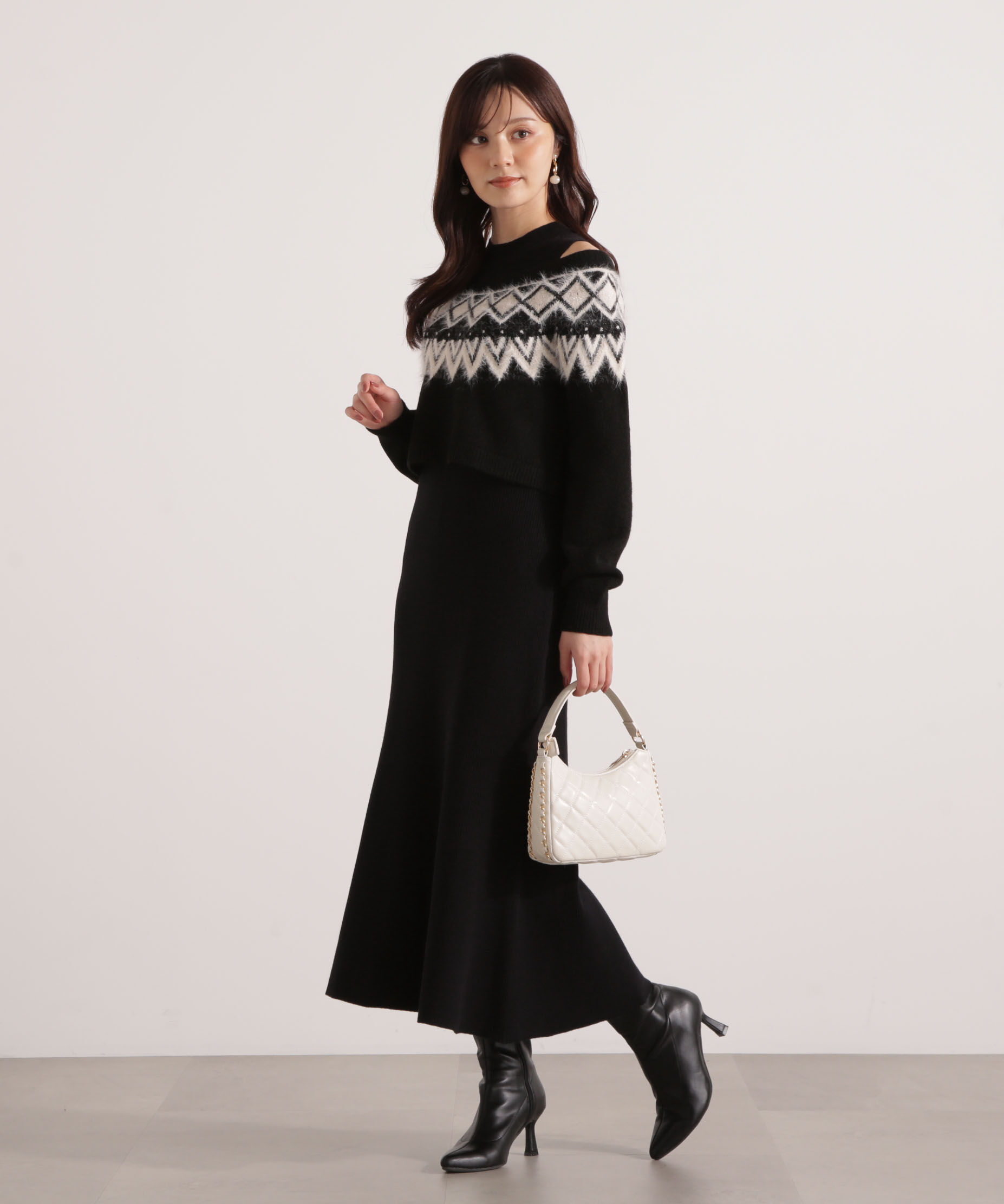 PROPORTION BODY DRESSING「ノルディックニットSETUP ワンピース 25AW」|ワンピース|