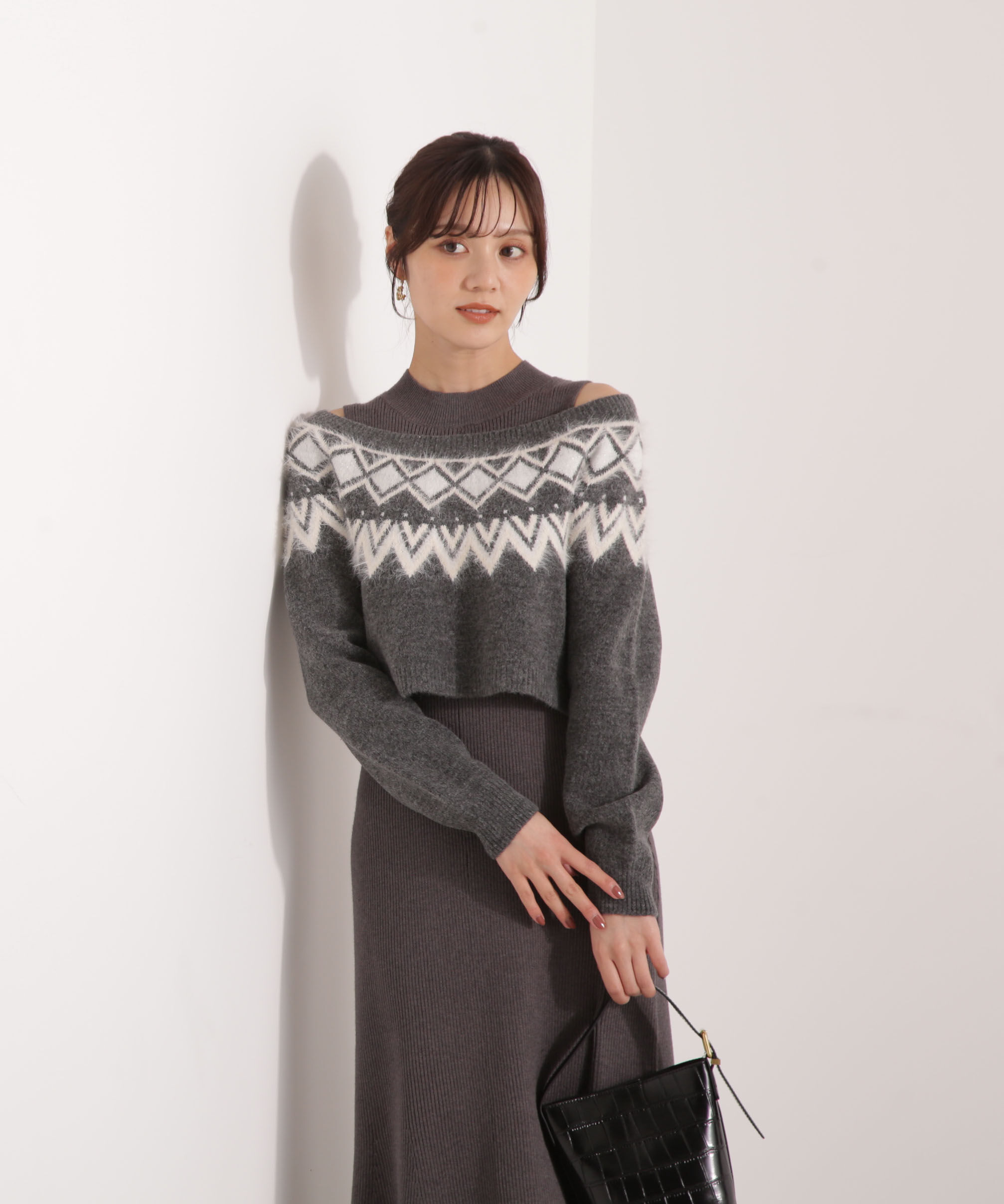 PROPORTION BODY DRESSING「ノルディックニットSETUP ワンピース 25AW」|ワンピース|