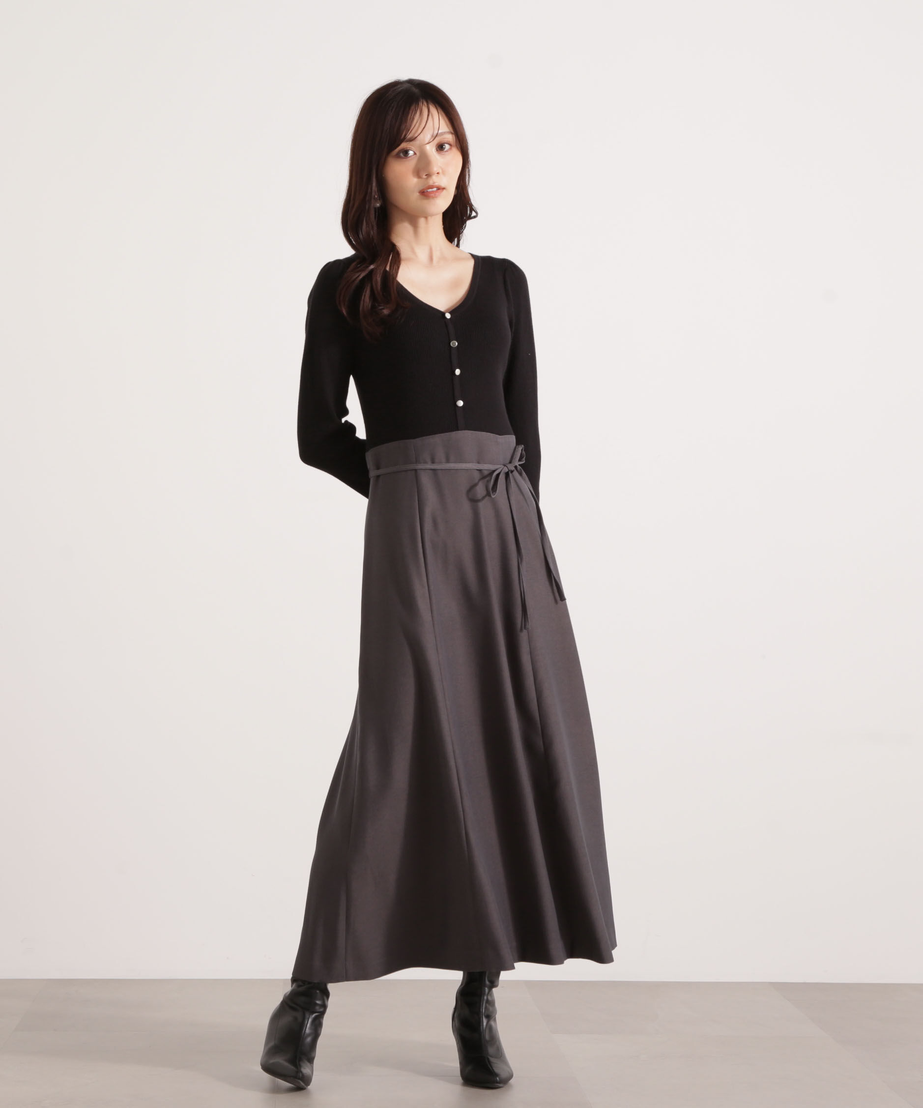 PROPORTION BODY DRESSING「ニットドッキングレディーワンピース 25AW」|ワンピース|