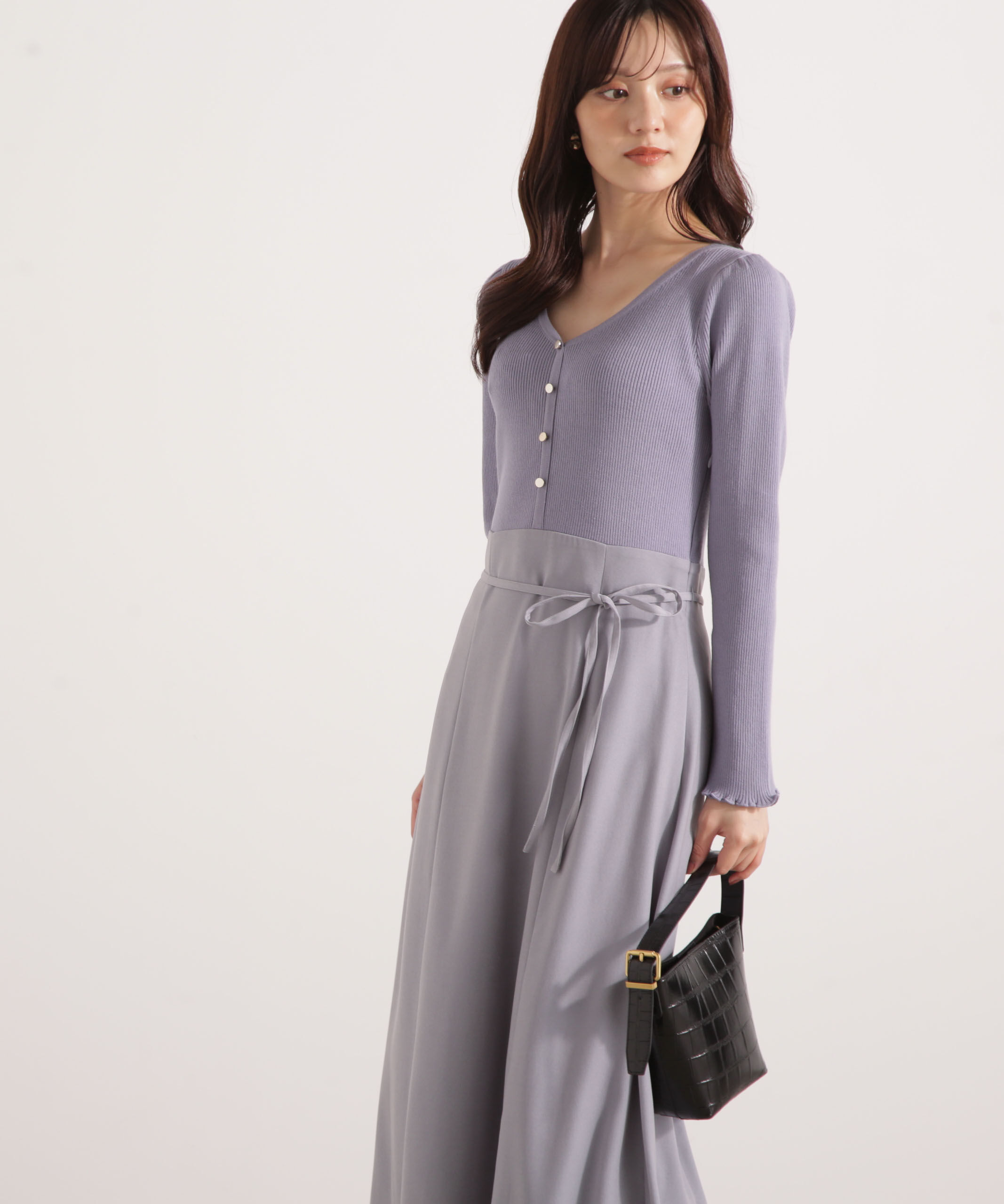 PROPORTION BODY DRESSING「ニットドッキングレディーワンピース 25AW」|ワンピース|