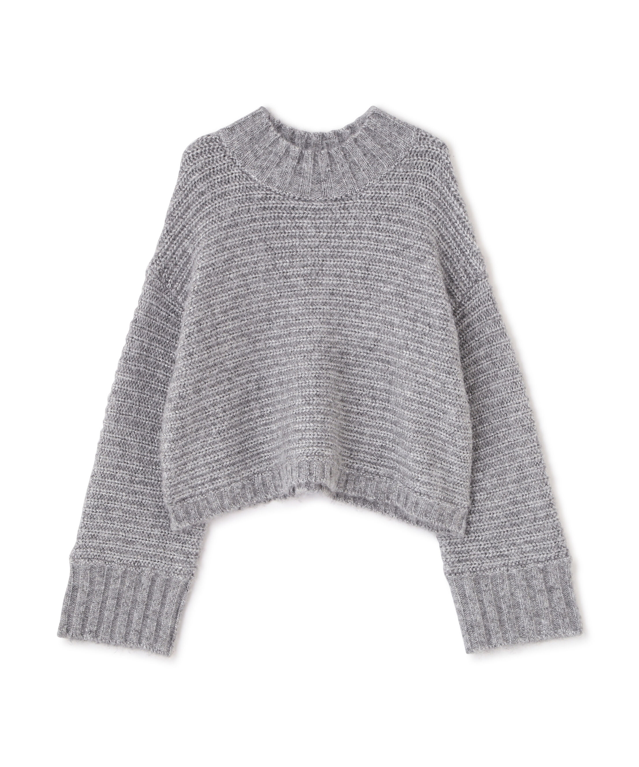PROPORTION BODY DRESSING「ウールブレンドスタンドカラー畔ニット 25AW」|ニット・セーター|