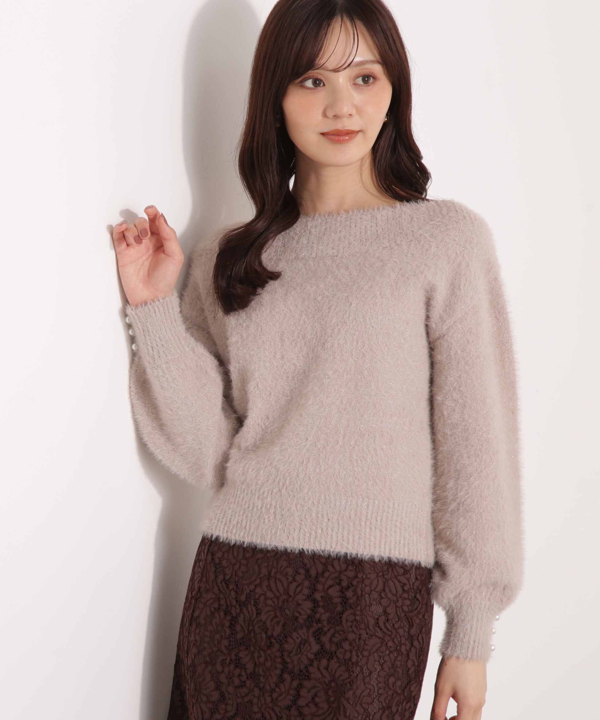 PROPORTION BODY DRESSING「ミニシャギーオフショルニット 25AW」|ニット・セーター|