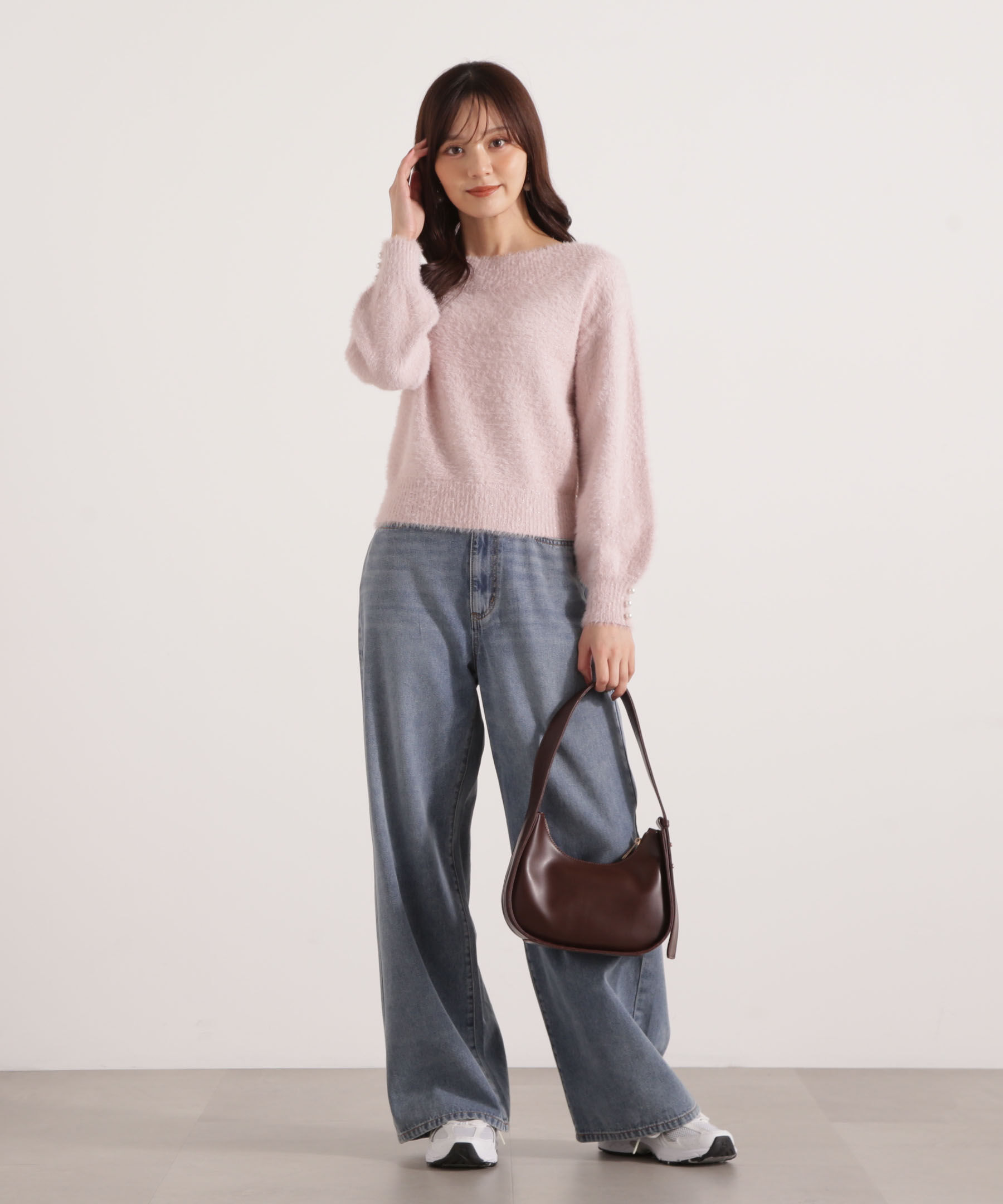 PROPORTION BODY DRESSING「ミニシャギーオフショルニット 25AW」|ニット・セーター|
