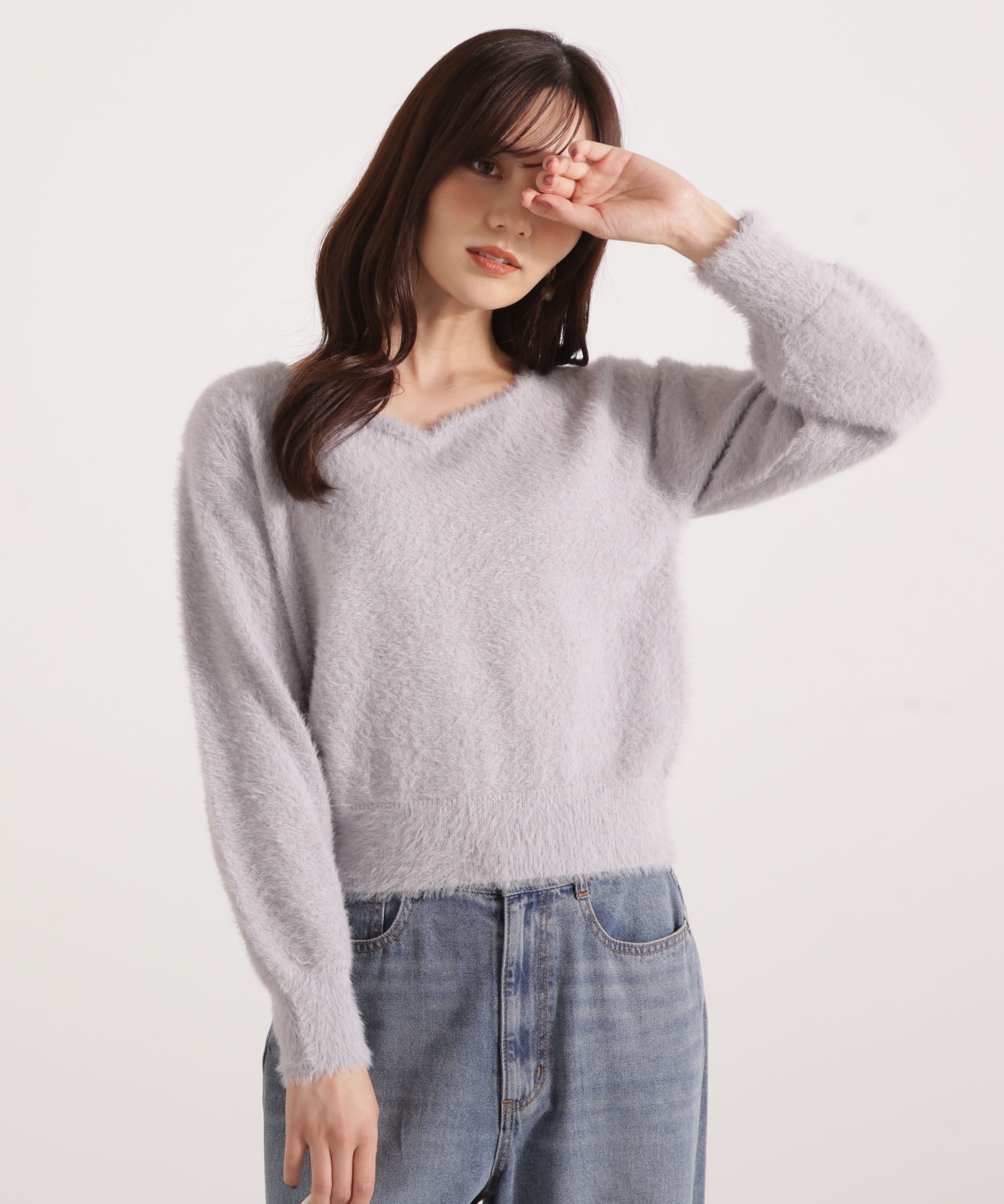 PROPORTION BODY DRESSING「ミニシャギーハートネックニット 25AW」|ニット・セーター|