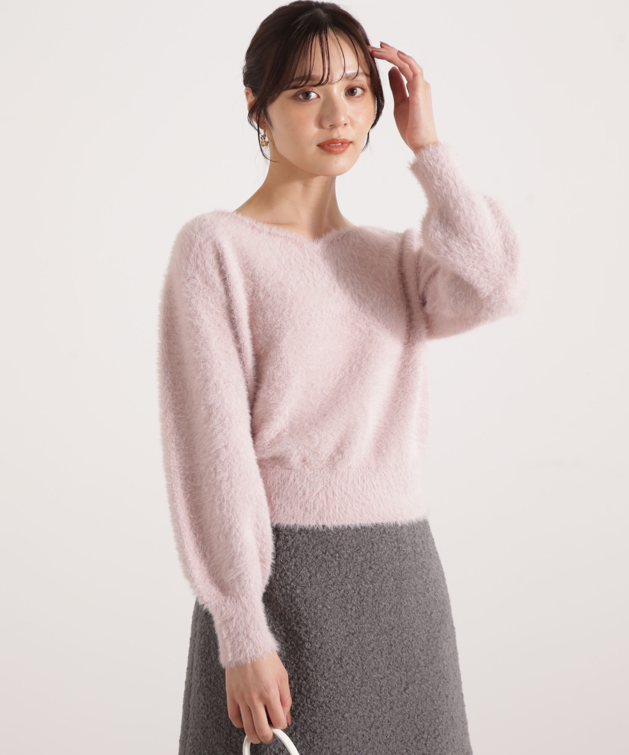 PROPORTION BODY DRESSING「ミニシャギーハートネックニット 25AW」|ニット・セーター|